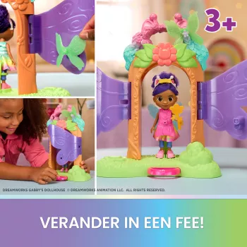 Gabby's Dollhouse Fairylandia, Fairy Magic Reveal Playset with Transforming Feature and Dollhouse Accessories, Kids Toys for Girls & Boys Ages 3 and Up