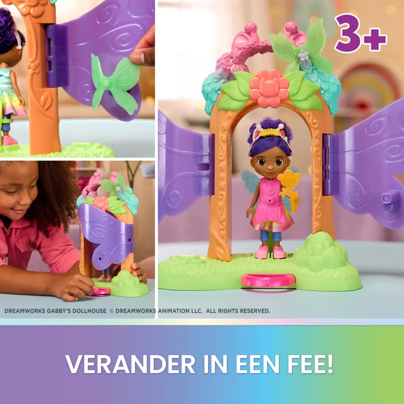 Gabby's Dollhouse Fairylandia, Fairy Magic Reveal Playset with Transforming Feature and Dollhouse Accessories, Kids Toys for Girls & Boys Ages 3 and Up