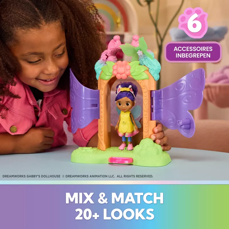 Gabby's Dollhouse Fairylandia, Fairy Magic Reveal Playset with Transforming Feature and Dollhouse Accessories, Kids Toys for Girls & Boys Ages 3 and Up