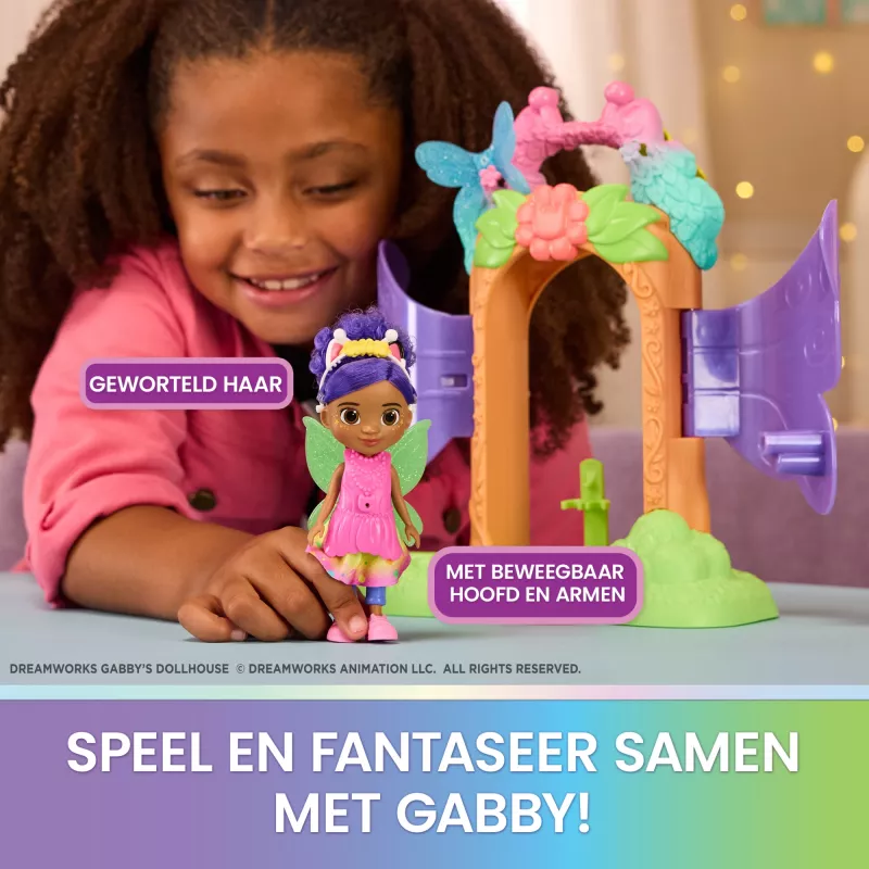 Gabby's Dollhouse Fairylandia, Fairy Magic Reveal Playset with Transforming Feature and Dollhouse Accessories, Kids Toys for Girls & Boys Ages 3 and Up