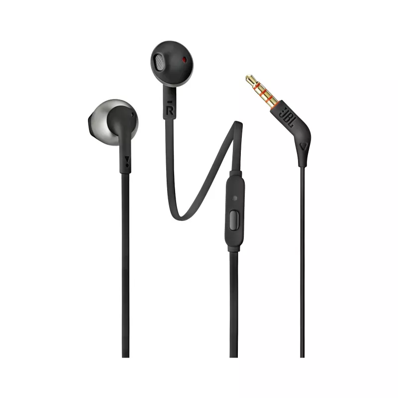 JBL Tune 205 BLACK, Wired, 20 - 20000 Hz, Calls/Music, 14.3 g, Headset, Black