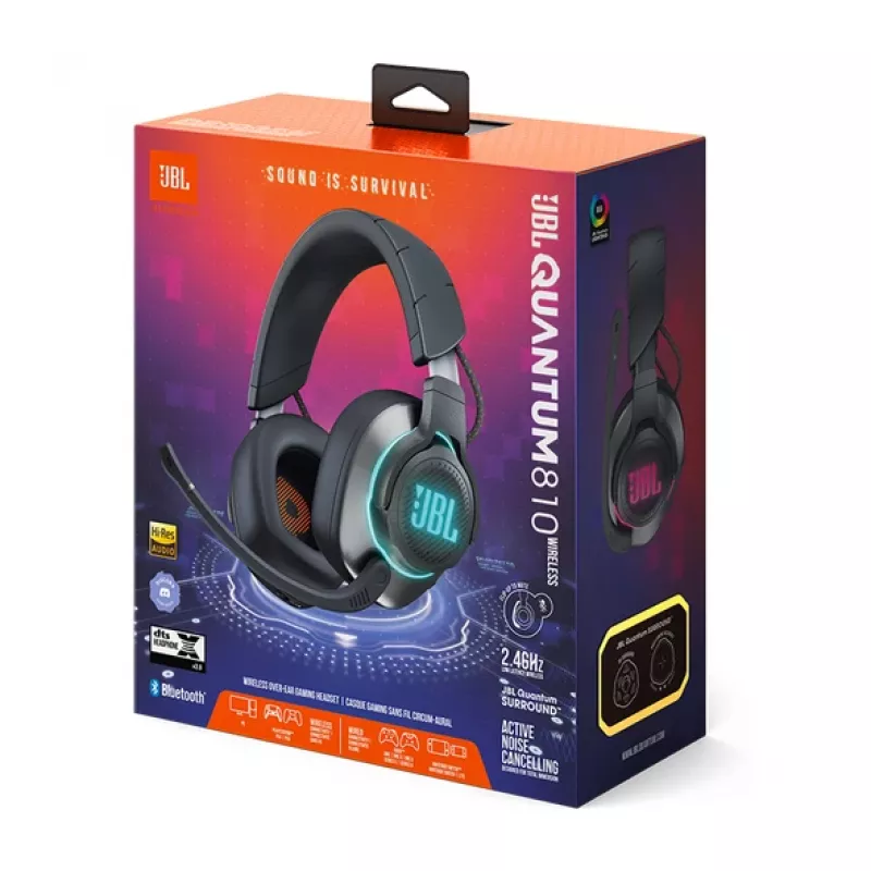 JBL Quantum 810 Headphones Wireless Head-band Gaming USB Type-C Bluetooth Black