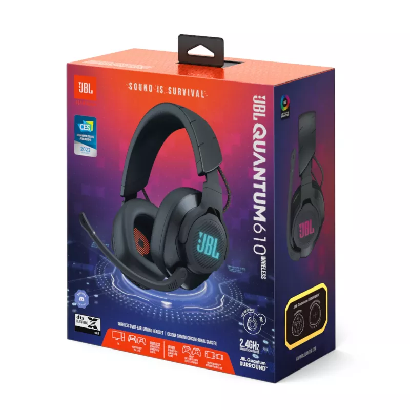 JBL Quantum 610 Wireless Headset Wired & Wireless Head-band Gaming USB Type-C Black