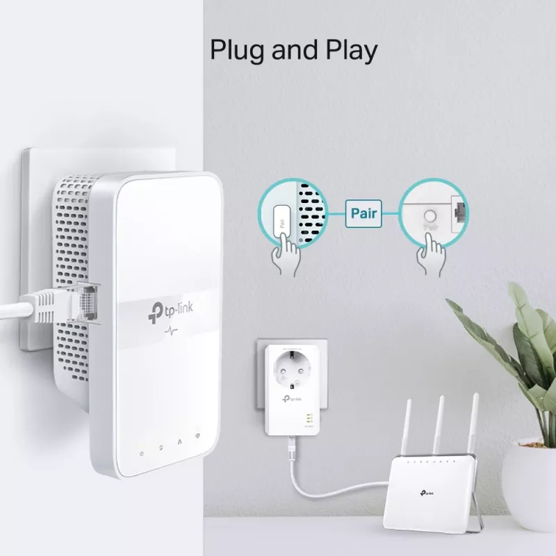 TP-Link TL-WPA7617 KIT 1200 Mbit/s Ethernet LAN Wi-Fi White 2 pc(s)