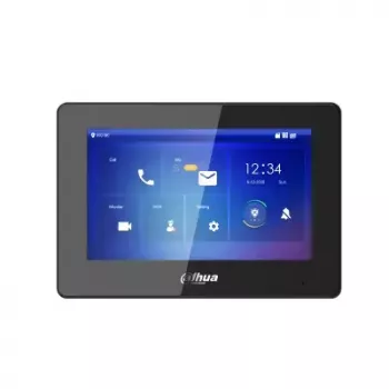 Display Dahua VTH5422HB — Indoor monitor display, 12V DC, 6 W typical, Ethernet 10/100 Mbps, black