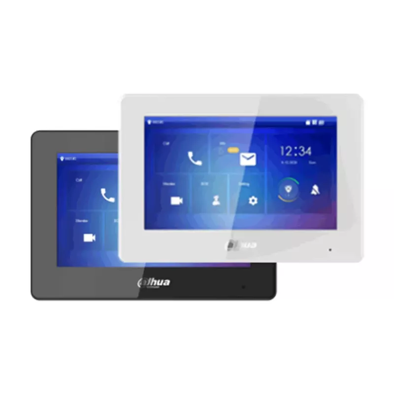 Display Dahua VTH5422HB — Indoor monitor display, 12V DC, 6 W typical, Ethernet 10/100 Mbps, black