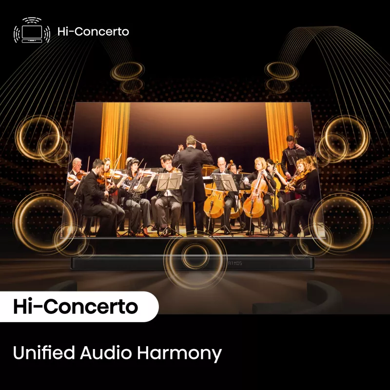 Soundbar Hisense AX5140Q 5.1.4 Dolby Atmos, 600 W RMS, wireless subwoofer 280 W, black
