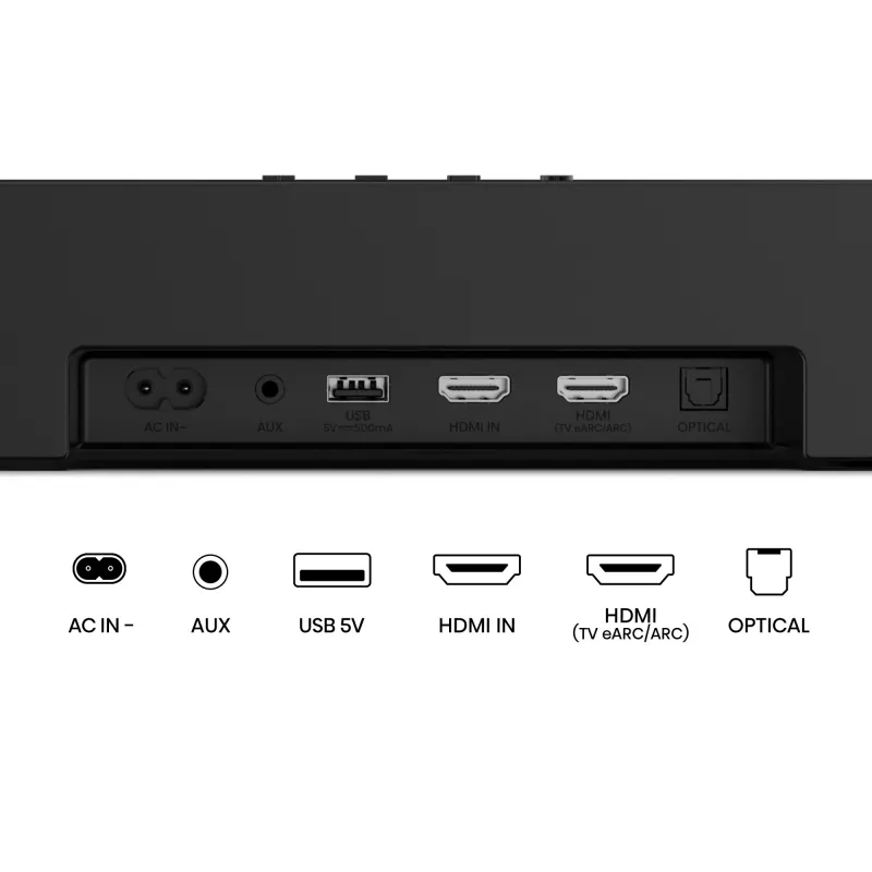 Soundbar Hisense AX5140Q 5.1.4 Dolby Atmos, 600 W RMS, wireless subwoofer 280 W, black