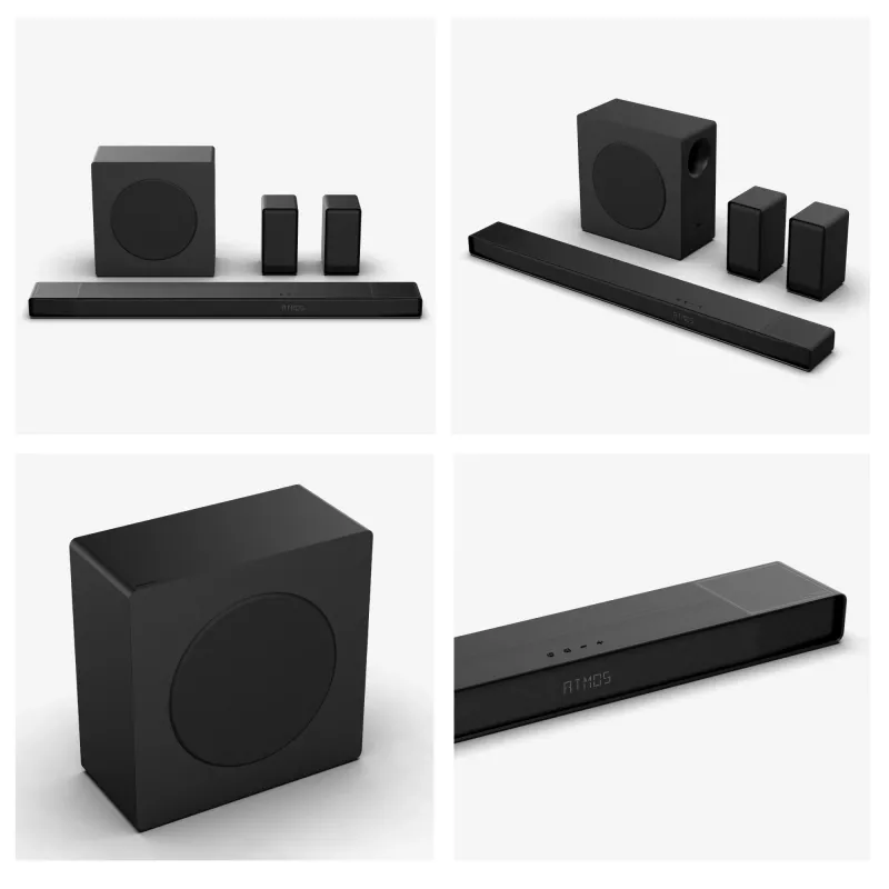 Soundbar Hisense AX5140Q 5.1.4 Dolby Atmos, 600 W RMS, wireless subwoofer 280 W, black