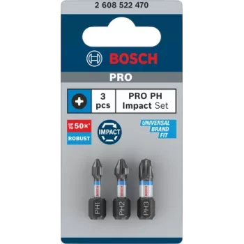Screwdriver Bit Set Bosch Phillips 3-piece 2608522470
