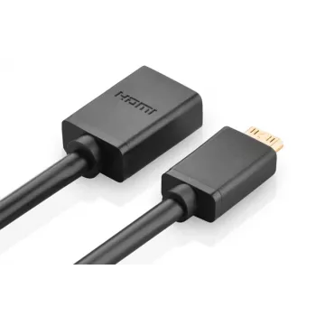 HDMI Cable Ugreen 20137 Mini-HDMI Male to HDMI Female Black Gold