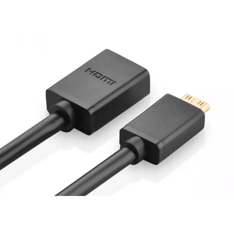 HDMI Cable Ugreen 20137 Mini-HDMI Male to HDMI Female Black Gold