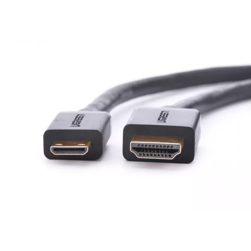 HDMI Cable Ugreen 20137 Mini-HDMI Male to HDMI Female Black Gold