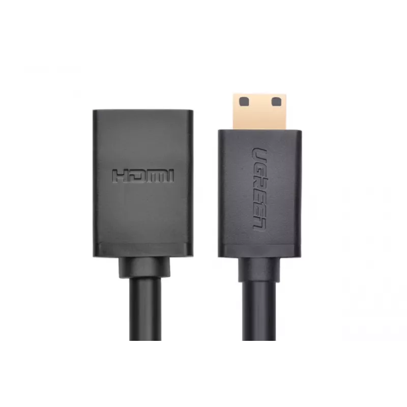 HDMI Cable Ugreen 20137 Mini-HDMI Male to HDMI Female Black Gold