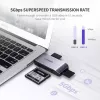 Card reader UGREEN 50541 USB 3.2 Gen 1 (3.1 Gen 1) — CF, SD, MicroSD, Memory Stick, Steel, 5000 Mbit/s