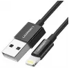Ugreen 80823 US155 mobile phone cable Black 2 m USB A Lightning