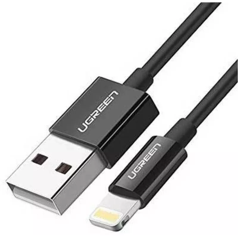 Ugreen 80823 US155 mobile phone cable Black 2 m USB A Lightning