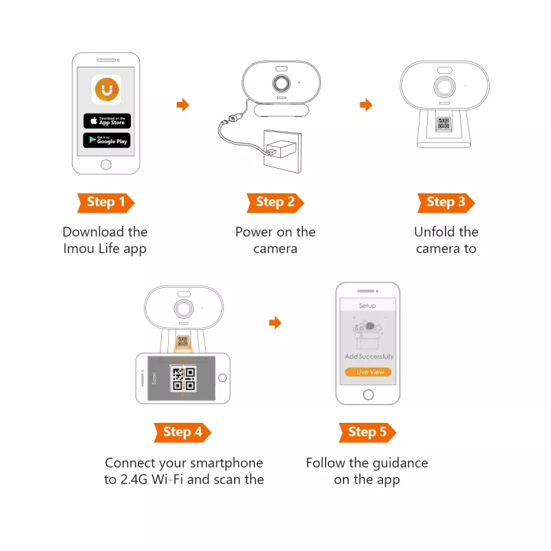 IP security camera IMOU Versa IPC-C22FP-C — wireless bullet, 2 MP Full HD, 97°×52° view, 8x digital zoom, IP65