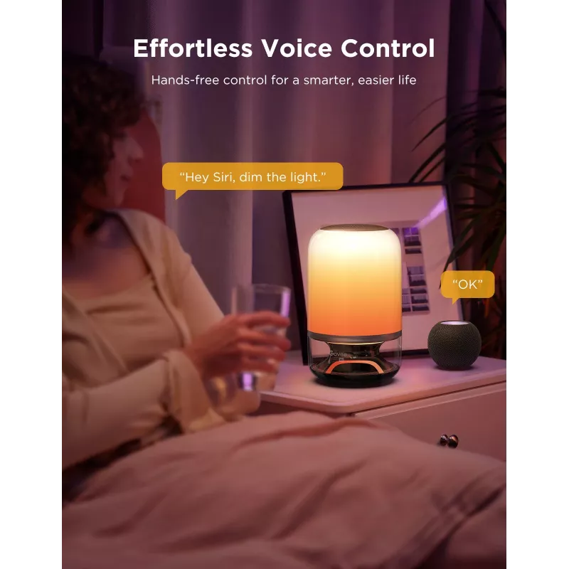 Table Lamp Govee H6020 Table Lamp 2 Pro Sound by JBL — RGBIC + Warm White, 600 lm, Wi‑Fi & Bluetooth, 5200 mAh