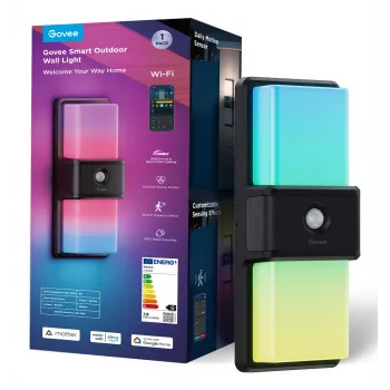 Outdoor Wall Light Govee H7078CD1 Smart RGB color-changing, Wi‑Fi/Smart control