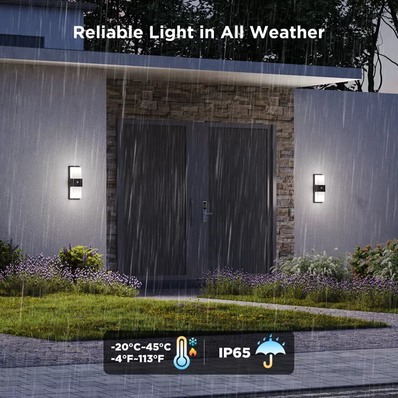 Outdoor Wall Light Govee H7078CD1 Smart RGB color-changing, Wi‑Fi/Smart control
