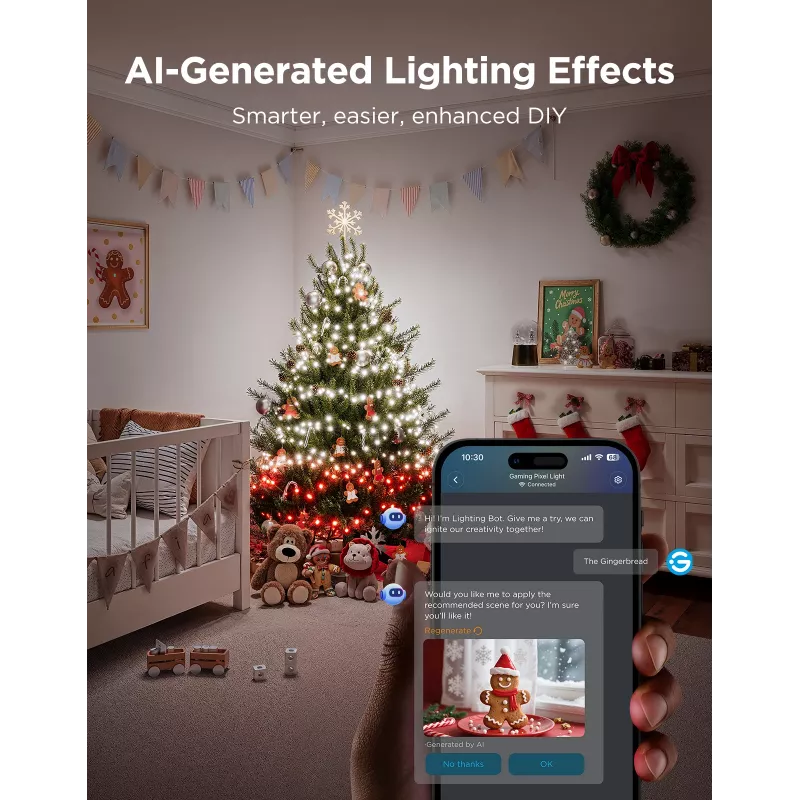 LED Christmas Light string Govee 20 m, indoor/outdoor decorative lighting