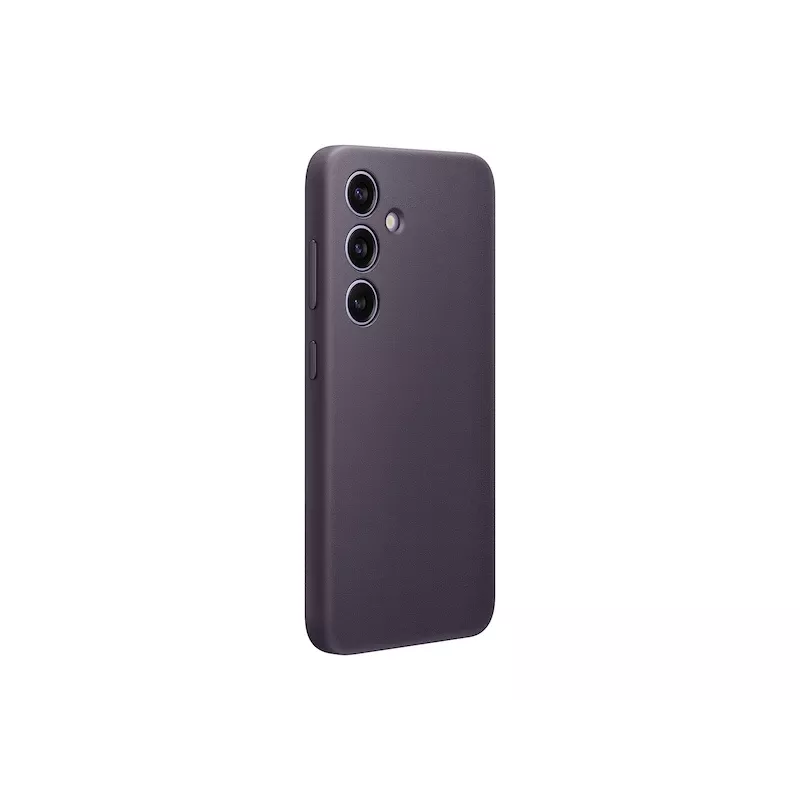 Phone cover Samsung Vegan Leather Case Violet for Galaxy S24, PU leather, for 6.2 inch screen