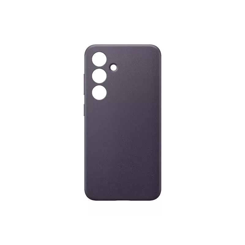 Phone cover Samsung Vegan Leather Case Violet for Galaxy S24, PU leather, for 6.2 inch screen