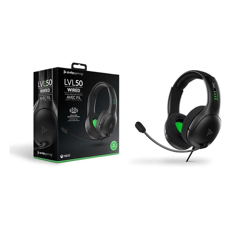 PDP LVL50 Headset Wired Head-band Gaming Black, Green, Grey