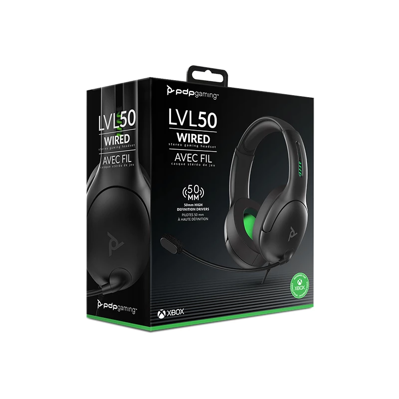PDP LVL50 Headset Wired Head-band Gaming Black, Green, Grey