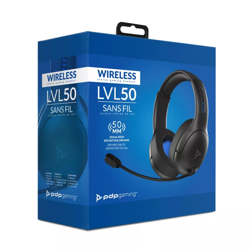 PDP LVL50 Headset Wireless Head-band Gaming Black