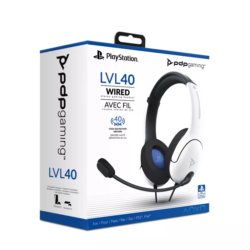 PDP LVL40 Headset Wired Head-band Gaming White