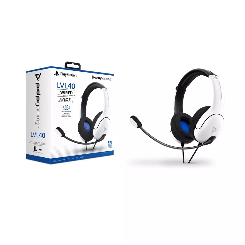 PDP LVL40 Headset Wired Head-band Gaming White