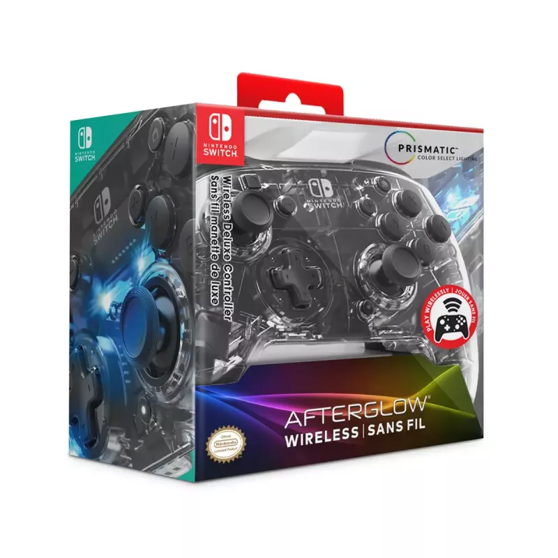 PDP Afterglow Black, Transparent Gamepad Analogue / Digital Nintendo Switch, Nintendo Switch Lite, Nintendo Switch OLED
