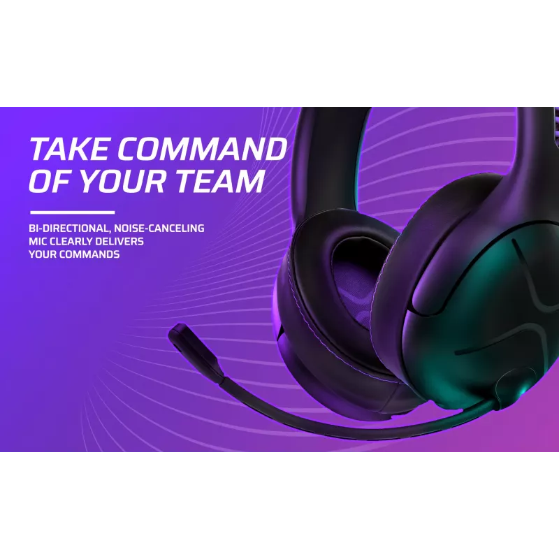 Headset VICTRIX Gambit Wireless — wired & wireless, 20–20000 Hz, 2 m cable, 301 g, black/purple