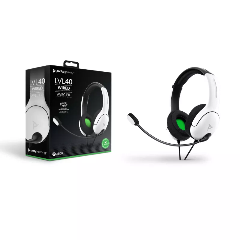 PDP LVL40 Headset Wired Head-band Gaming White