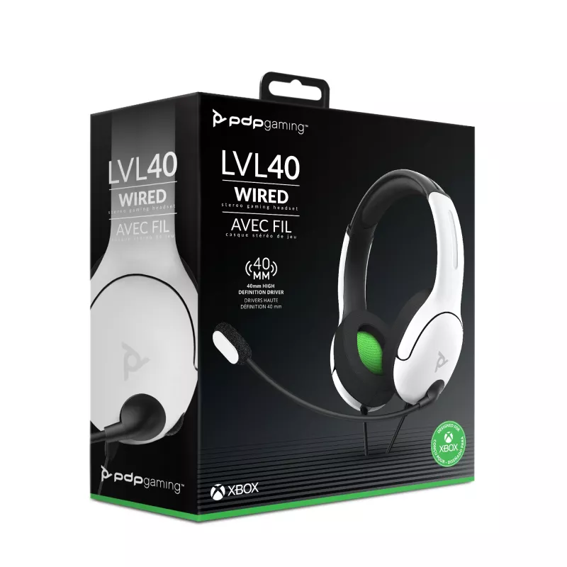 PDP LVL40 Headset Wired Head-band Gaming White