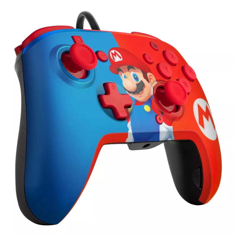 PDP Faceoff Deluxe+ Audio Wired Controller, Power Pose Mario (Nintendo Switch)