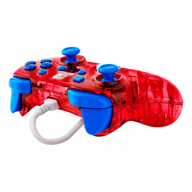 PDP Rock Candy: Mario Punch Red, Translucent USB Gamepad Analogue / Digital Nintendo Switch, Nintendo Switch Lite, Nintendo Switch OLED