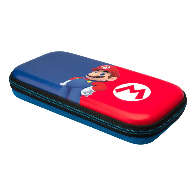 Hardshell Carrying Case PDP Slim Deluxe Power Pose Mario for Nintendo — Blue/Red