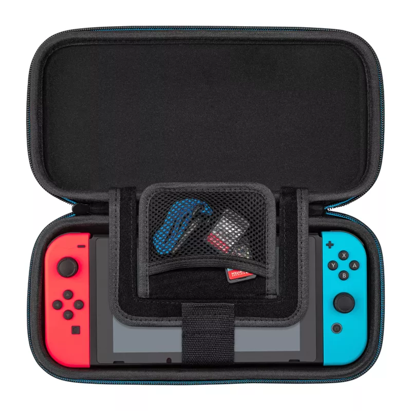 Hardshell Carrying Case PDP Slim Deluxe Power Pose Mario for Nintendo — Blue/Red