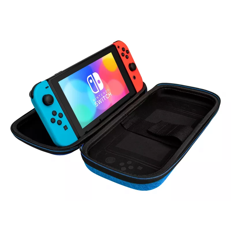Hardshell Carrying Case PDP Slim Deluxe Power Pose Mario for Nintendo — Blue/Red