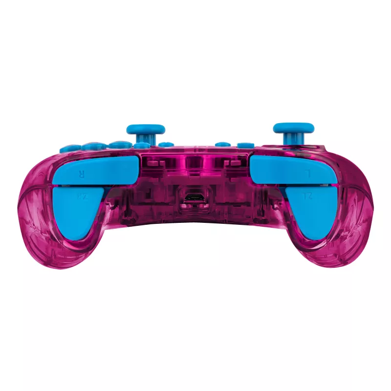 PDP Rock Candy: Bubblegum Peach Pink, Translucent USB Gamepad Analogue / Digital Nintendo Switch, Nintendo Switch Lite, Nintendo Switch OLED
