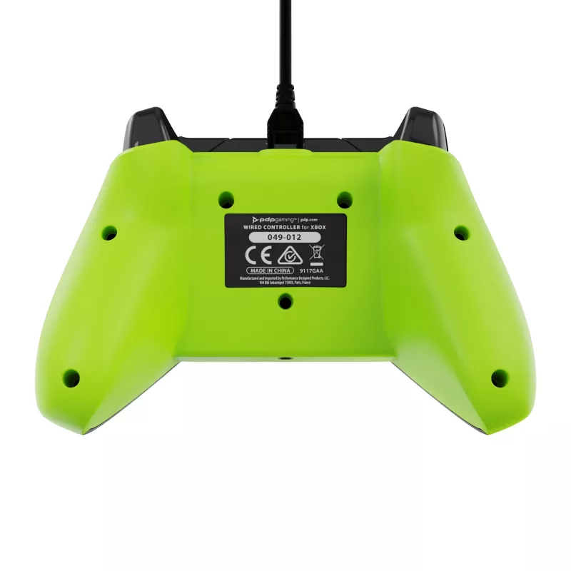 Wired PDP gamepad Electric Black for Xbox Series X|S, Xbox One and Windows — USB-C, 2.43 m cable, D-pad, Menu/Share/View buttons