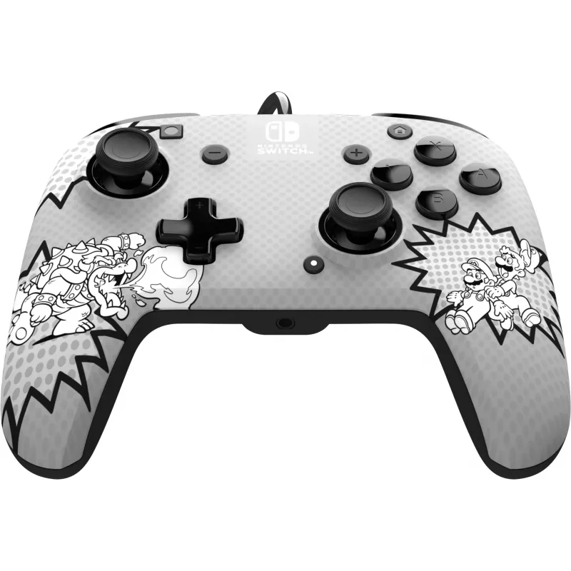 PDP REMATCH: Comic Attack Black, Grey, White USB Gamepad Analogue / Digital Nintendo Switch, Nintendo Switch OLED
