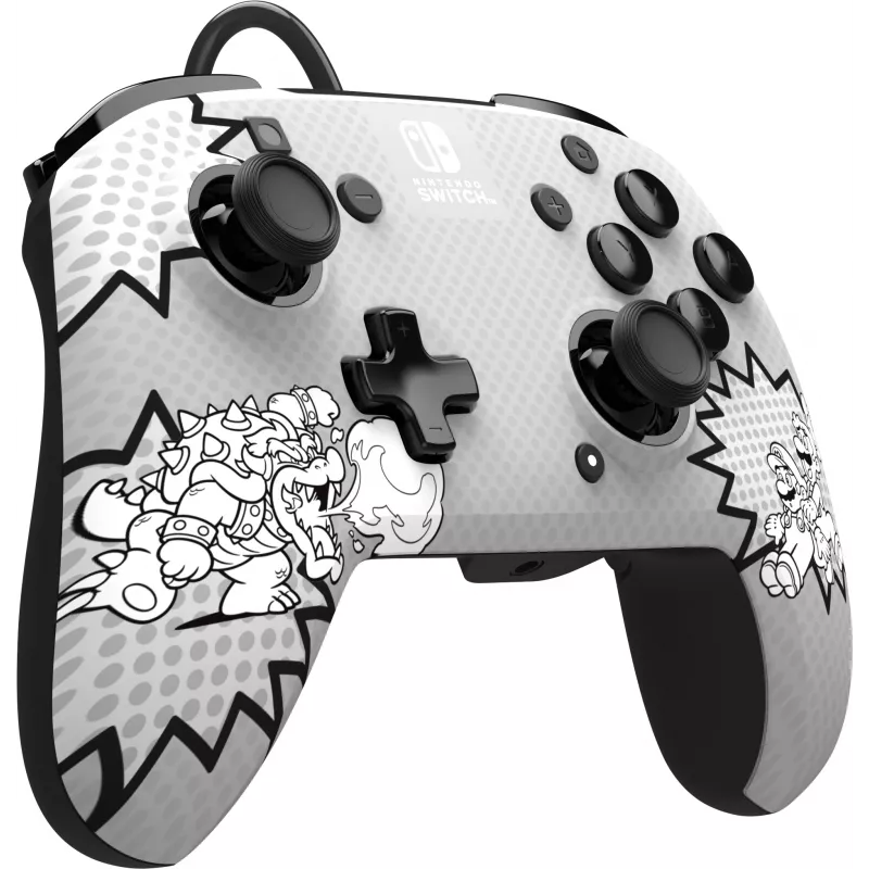 PDP REMATCH: Comic Attack Black, Grey, White USB Gamepad Analogue / Digital Nintendo Switch, Nintendo Switch OLED