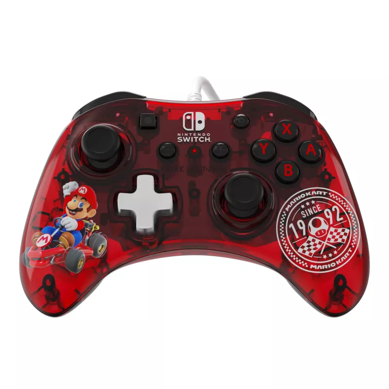 PDP Rock Candy: Mario Punch Red, Translucent USB Gamepad Analogue / Digital Nintendo Switch, Nintendo Switch Lite, Nintendo Switch OLED