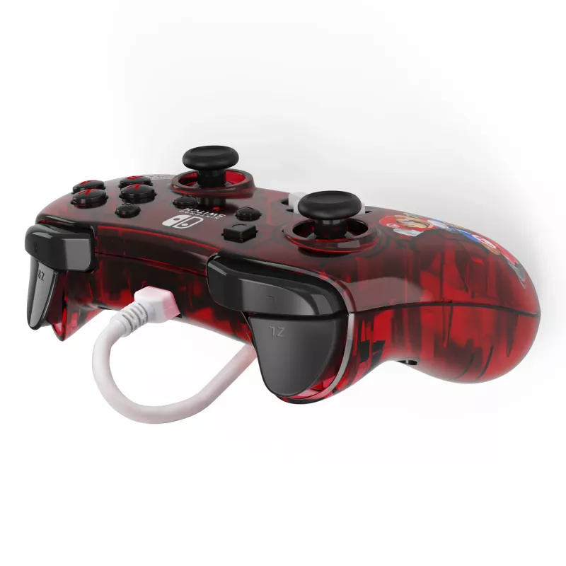 PDP Rock Candy: Mario Punch Red, Translucent USB Gamepad Analogue / Digital Nintendo Switch, Nintendo Switch Lite, Nintendo Switch OLED
