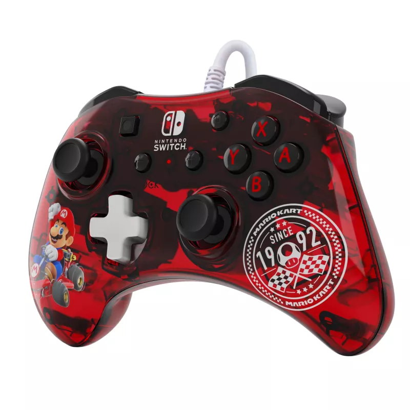 PDP Rock Candy: Mario Punch Red, Translucent USB Gamepad Analogue / Digital Nintendo Switch, Nintendo Switch Lite, Nintendo Switch OLED