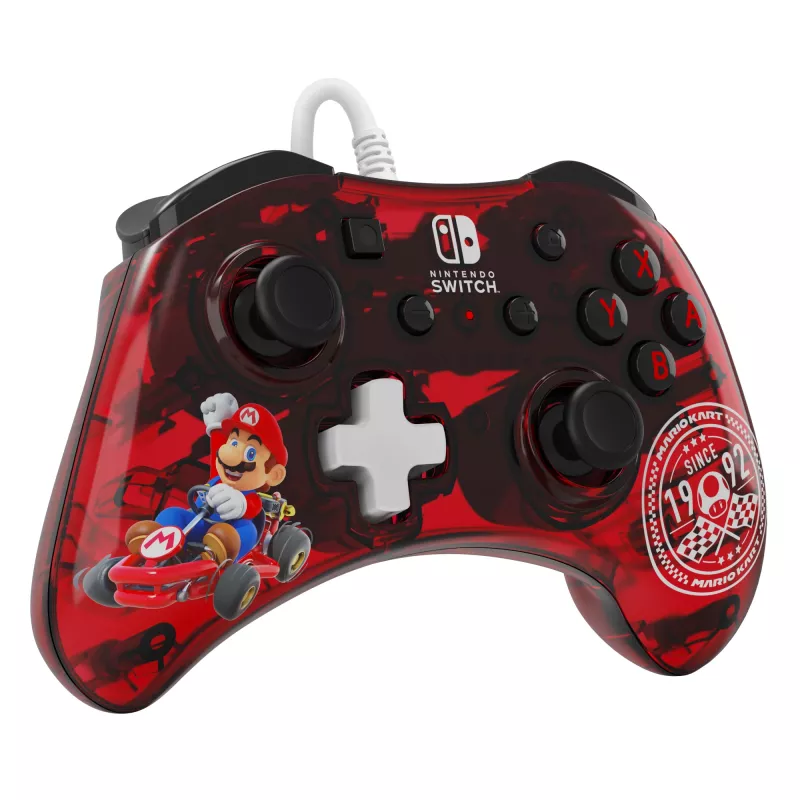 PDP Rock Candy: Mario Punch Red, Translucent USB Gamepad Analogue / Digital Nintendo Switch, Nintendo Switch Lite, Nintendo Switch OLED